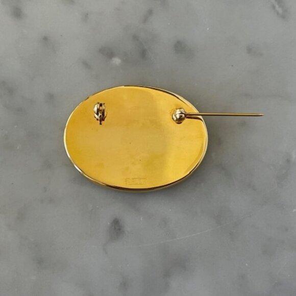 BARLOW Vintage Flying Mallard Scrimshaw Style Brooch Pin - Picture 5 of 13